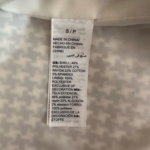 White House Black Market Houndstooth Coat Size Small NWT - Picture 11 of 12